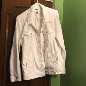 Old Navy white denim jacket